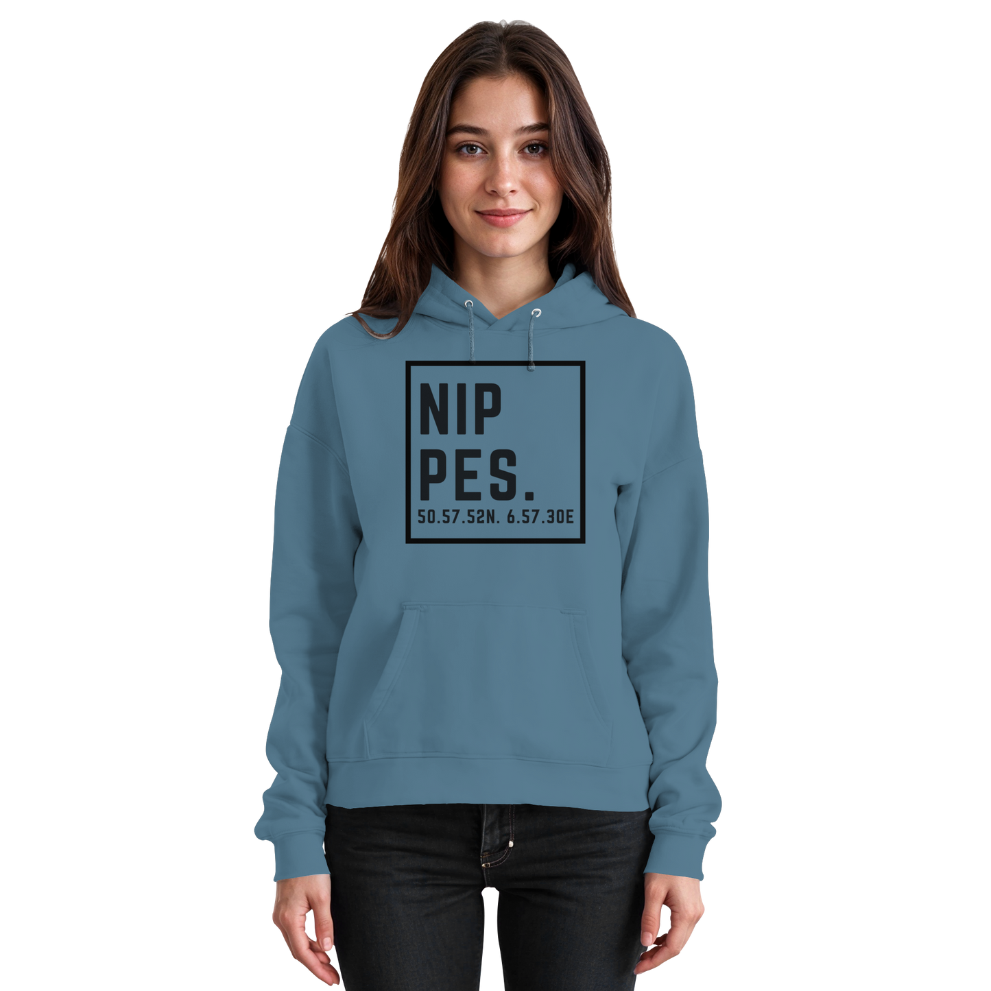 Nippes Koordinaten (großer Druck auf der Brust) - Basic Unisex Hoodie