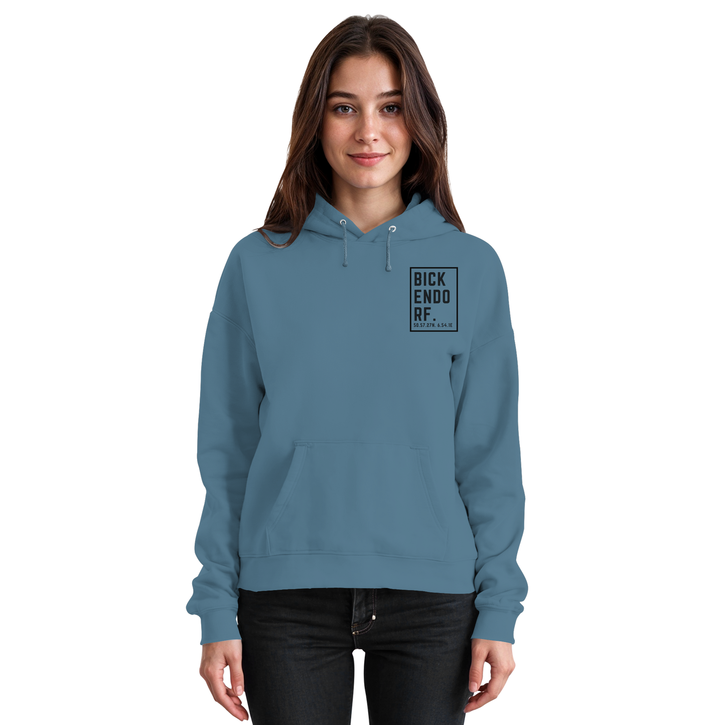 Bickendorf Koordinaten (kleiner Druck auf der Brust) - Basic Unisex Hoodie