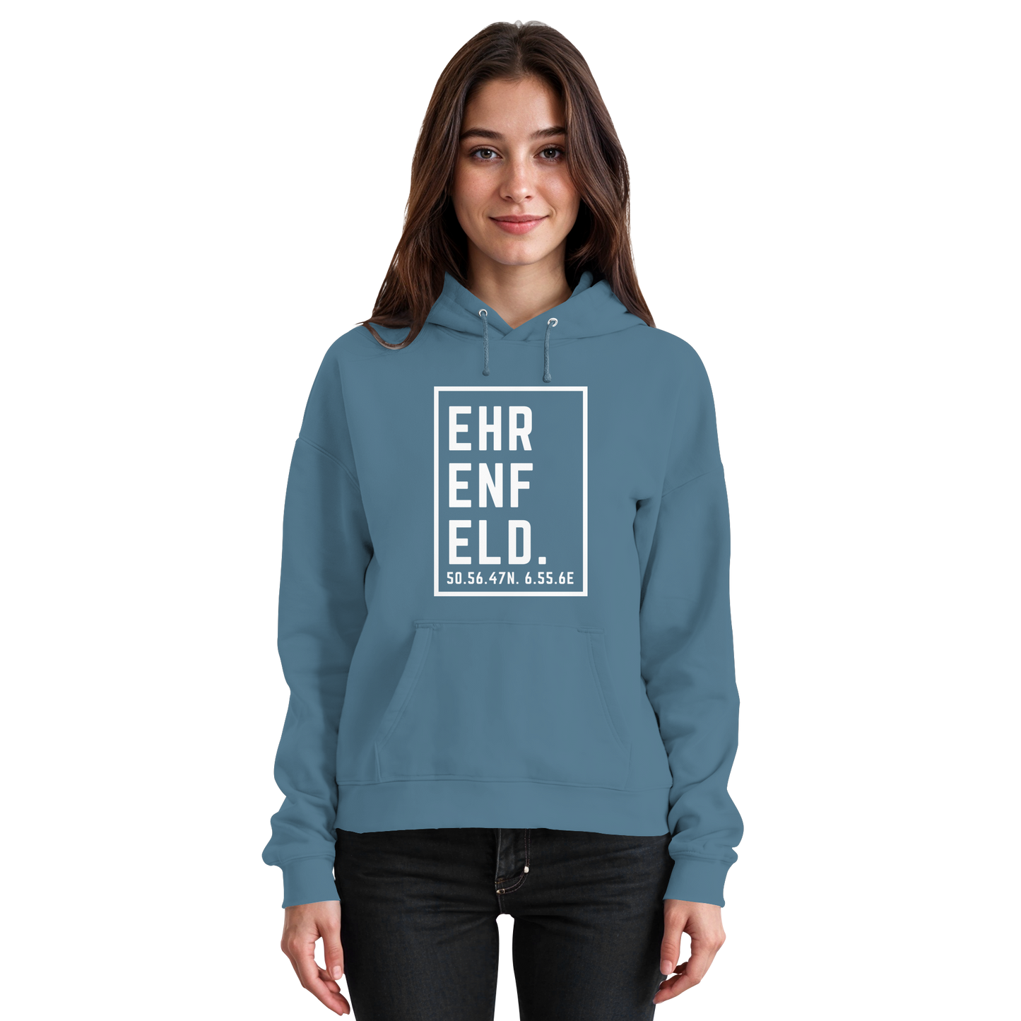 Ehrenfeld Koordinaten (großer Druck auf der Brust) - Basic Unisex Hoodie