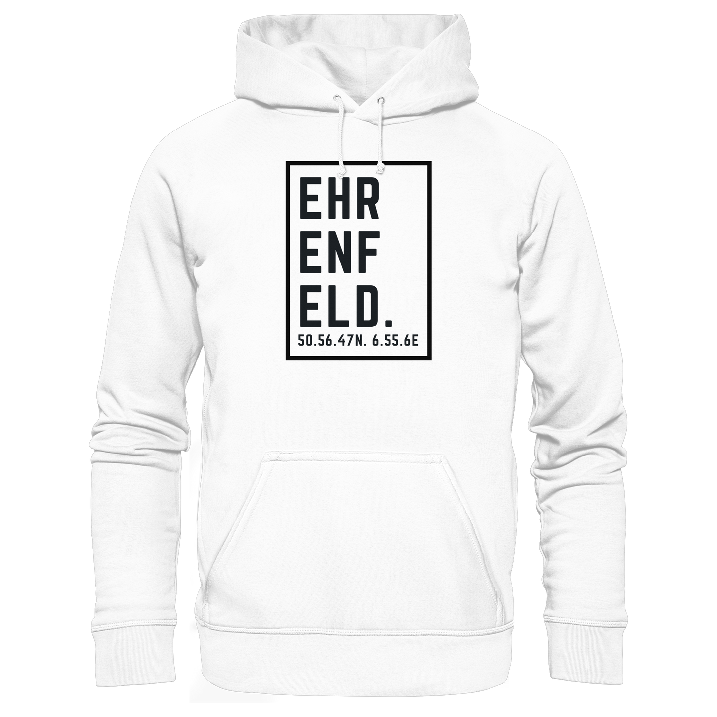 Ehrenfeld Koordinaten (großer Druck auf der Brust) - Basic Unisex Hoodie