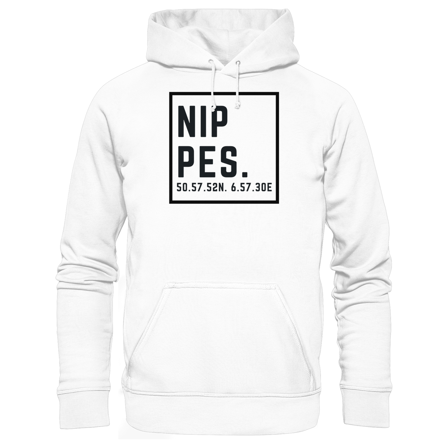 Nippes Koordinaten (großer Druck auf der Brust) - Basic Unisex Hoodie