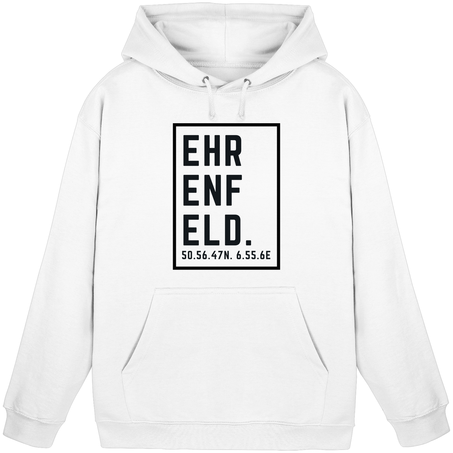 Ehrenfeld Koordinaten (großer Druck auf der Brust) - Basic Unisex Hoodie