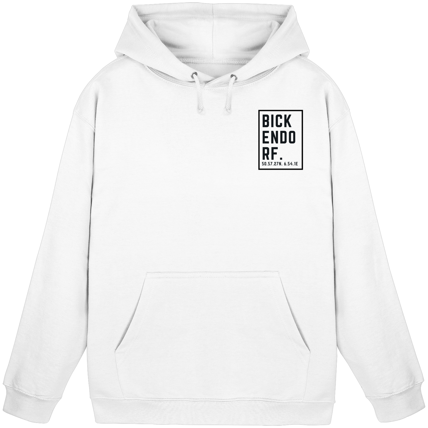 Bickendorf Koordinaten (kleiner Druck auf der Brust) - Basic Unisex Hoodie