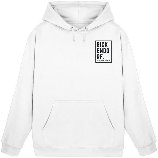 Bickendorf Koordinaten (kleiner Druck auf der Brust) - Basic Unisex Hoodie