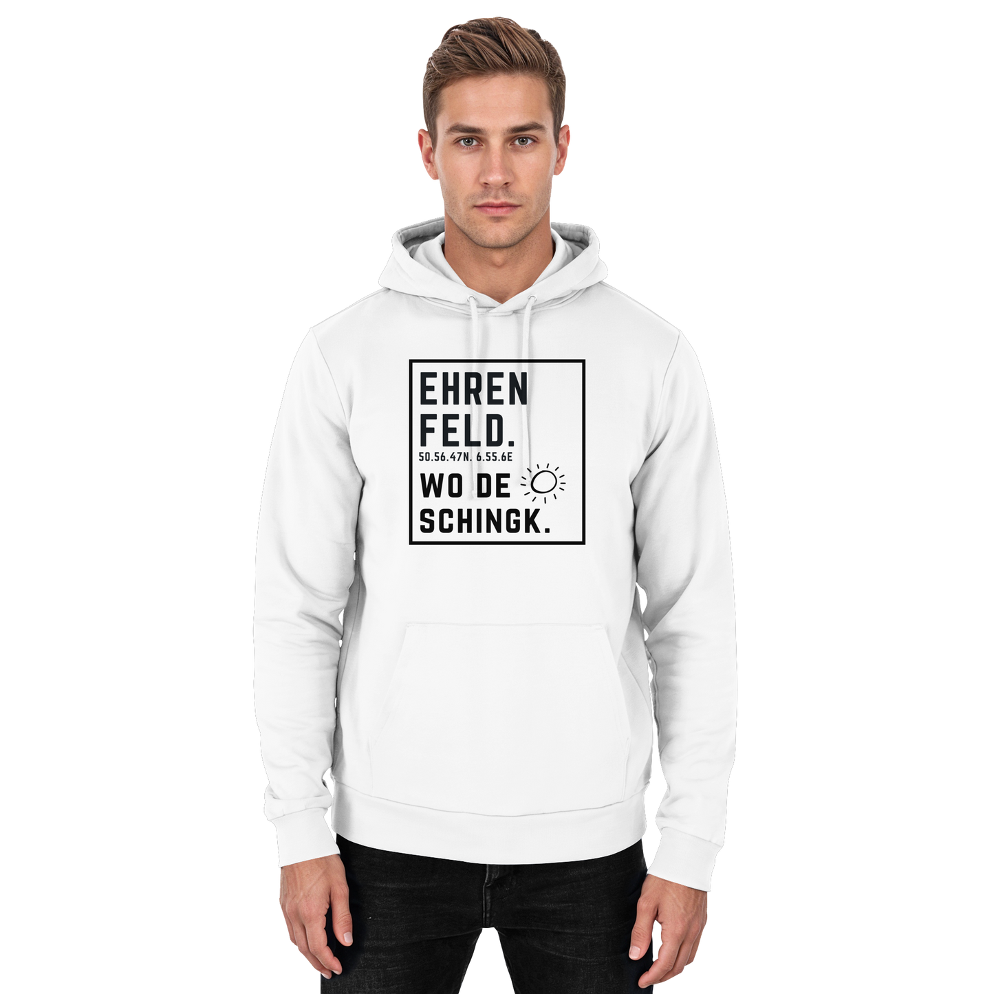 Wo de Sonn schingk - Ehrenfeld Druck  - Basic Unisex Hoodie