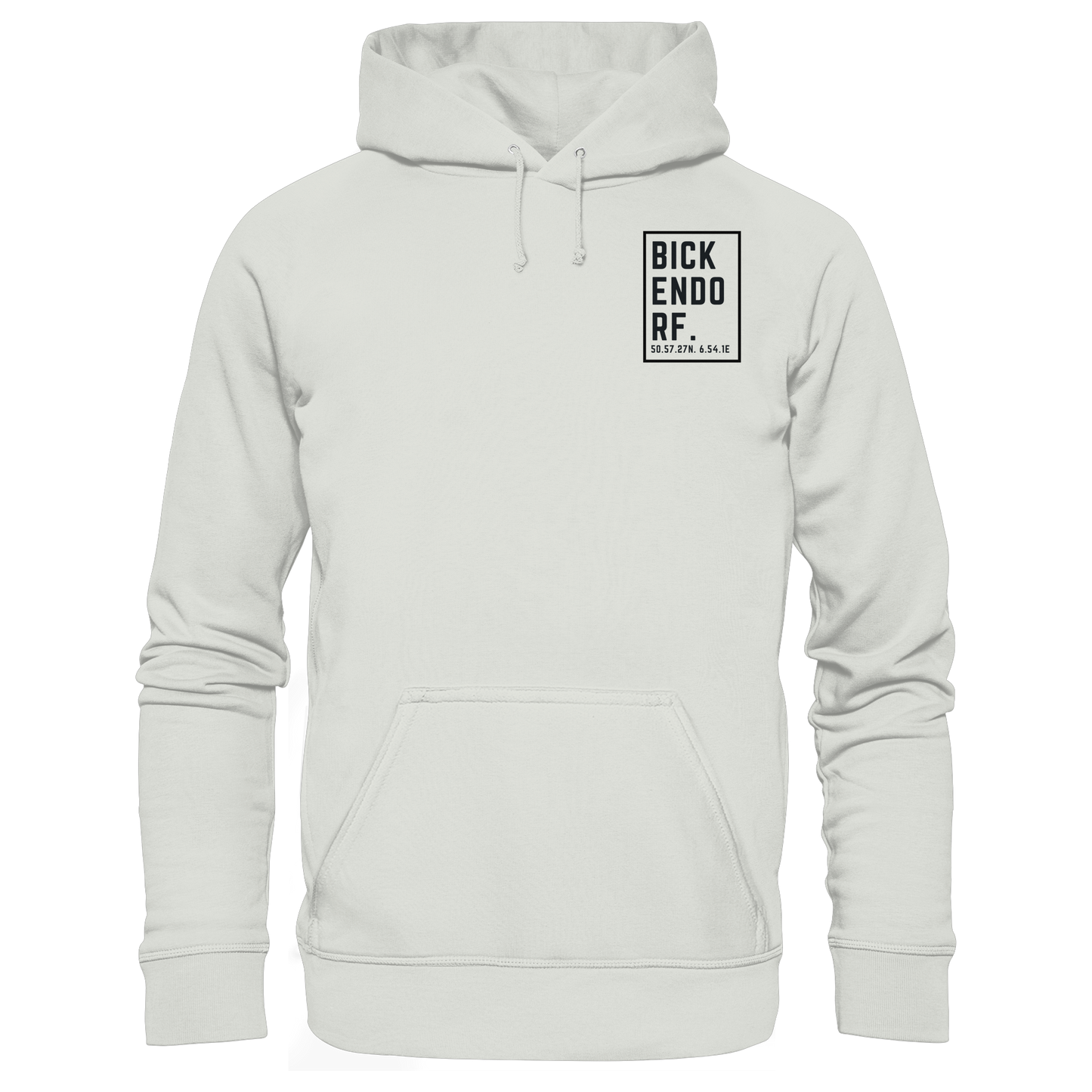 Bickendorf Koordinaten (kleiner Druck auf der Brust) - Basic Unisex Hoodie