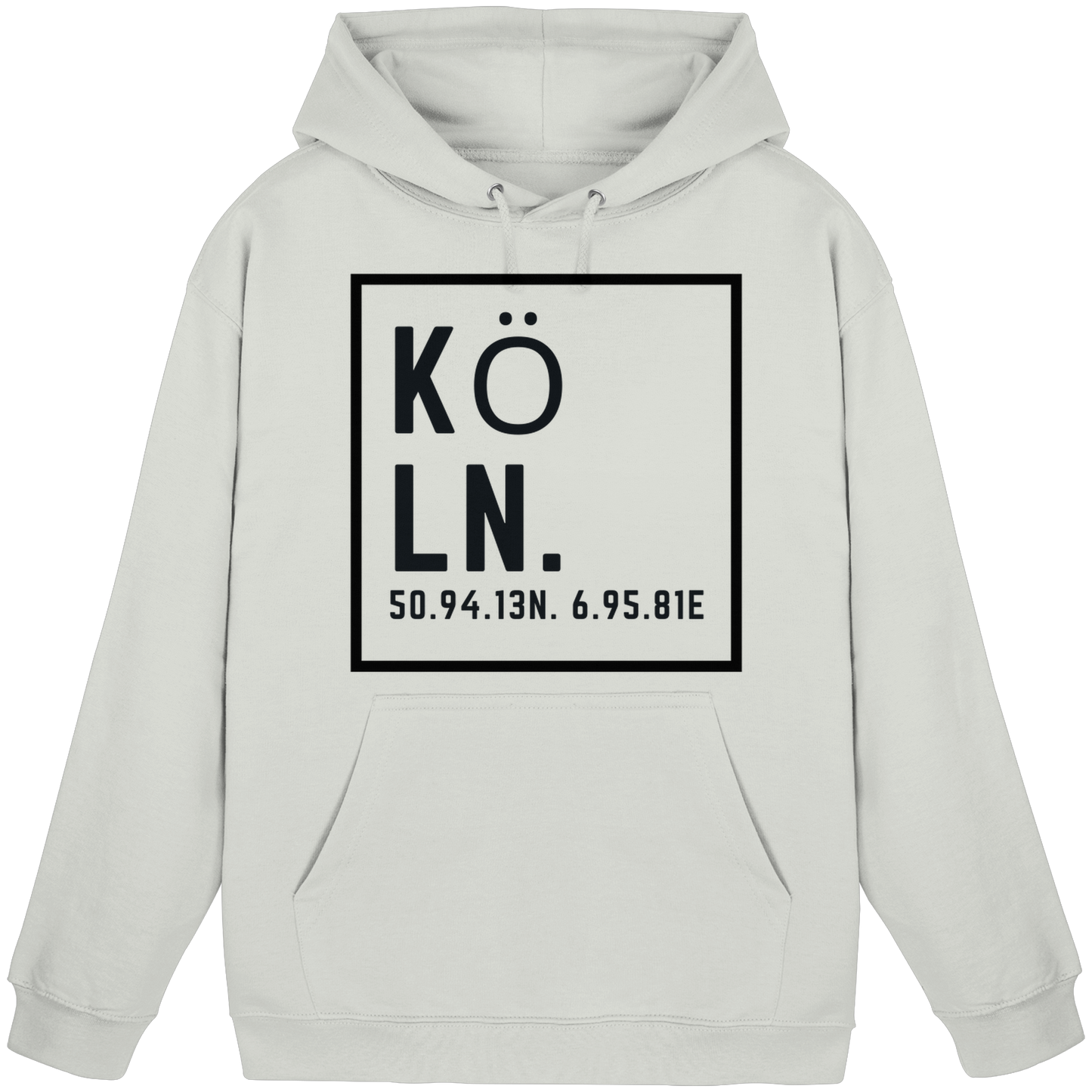 Köln Koordinaten (großer Druck auf der Brust) - Basic Unisex Hoodie