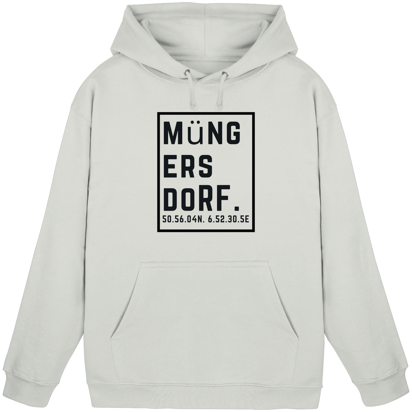 Müngersdorf Koordinaten (großer Druck auf der Brust) - Basic Unisex Hoodie