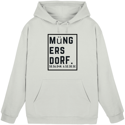Müngersdorf Koordinaten (großer Druck auf der Brust) - Basic Unisex Hoodie