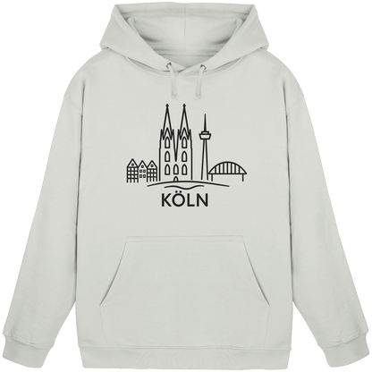 Köln Skyline (großer Druck auf der Brust) - Basic Unisex Hoodie