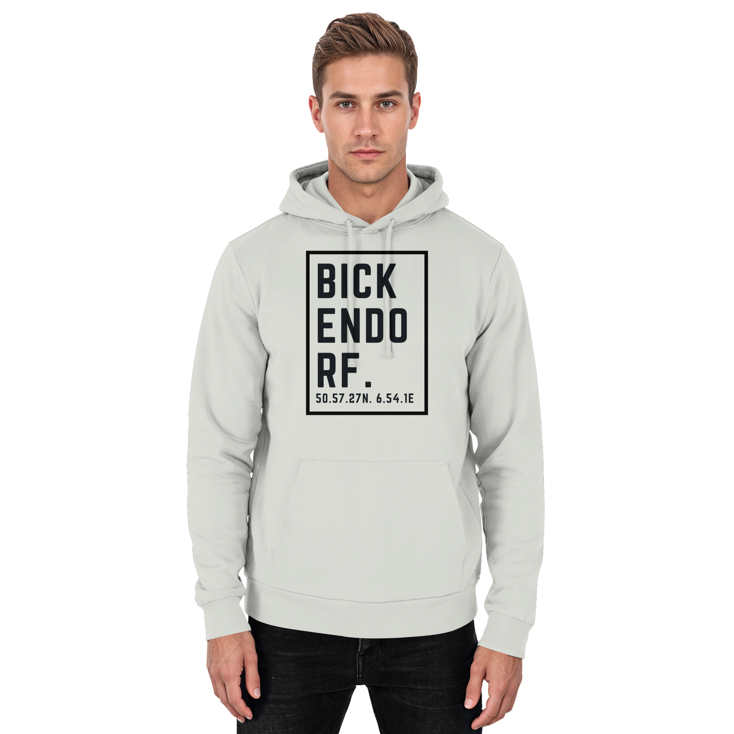Bickendorf Koordinaten (großer Druck auf der Brust) - Basic Unisex Hoodie