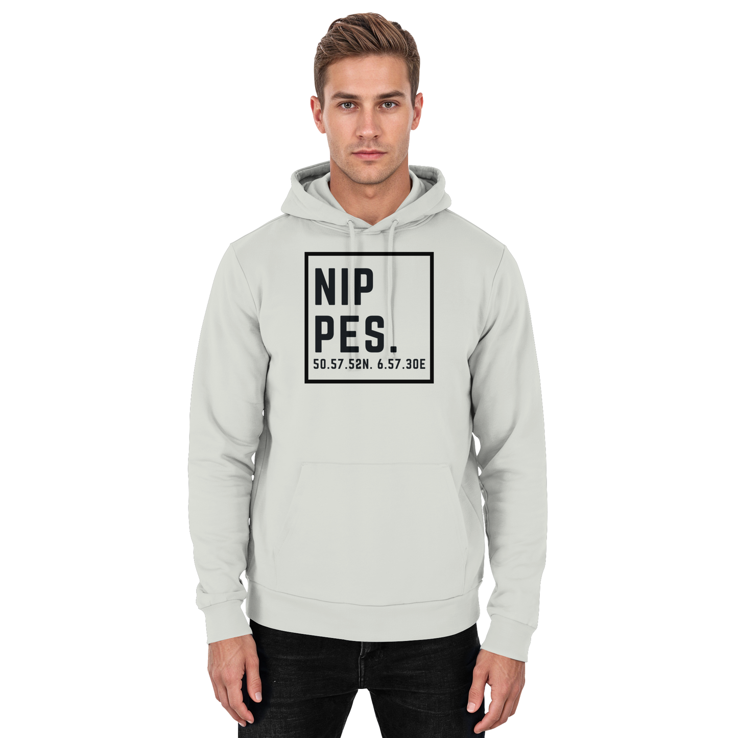 Nippes Koordinaten (großer Druck auf der Brust) - Basic Unisex Hoodie