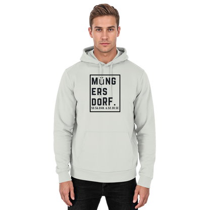 Müngersdorf Koordinaten (großer Druck auf der Brust) - Basic Unisex Hoodie