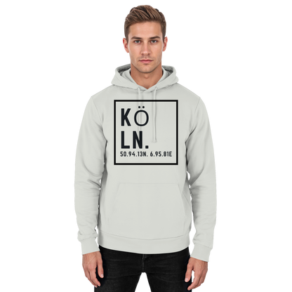 Köln Koordinaten (großer Druck auf der Brust) - Basic Unisex Hoodie