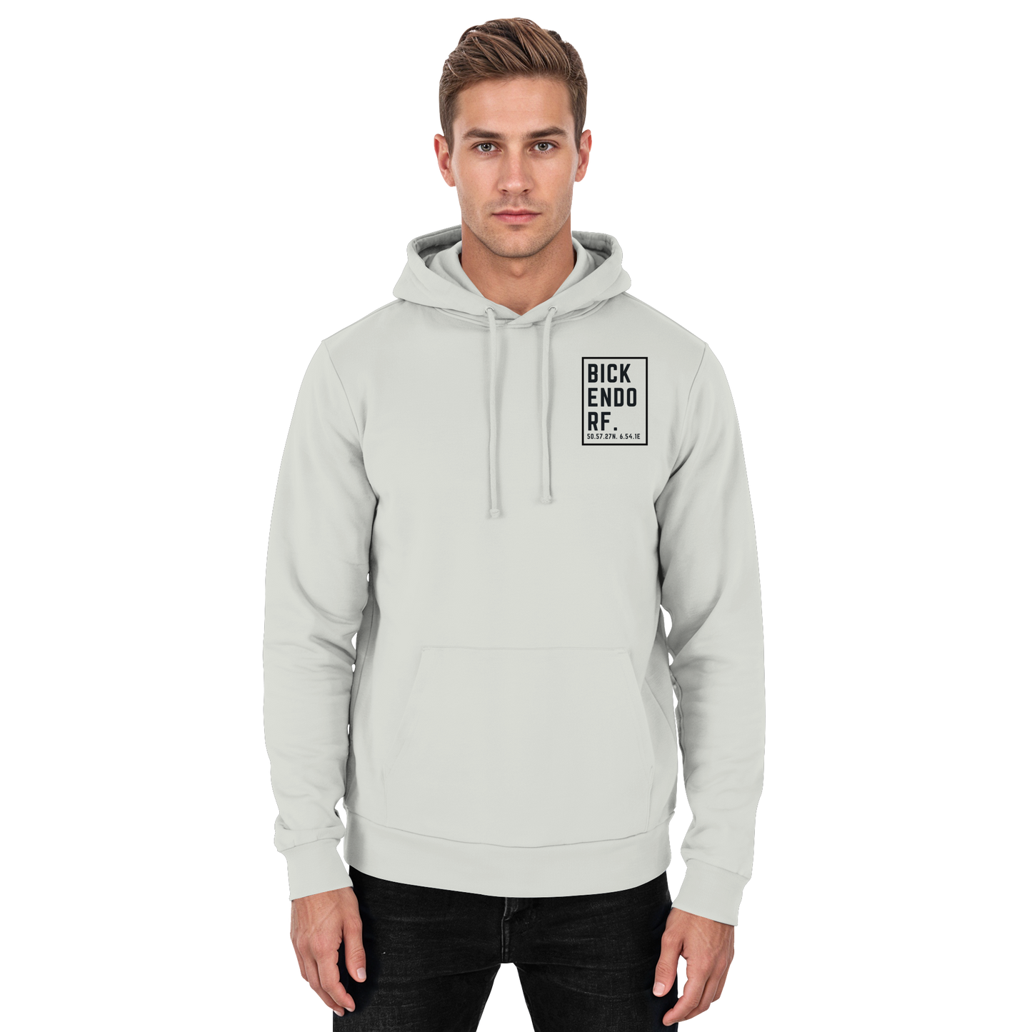 Bickendorf Koordinaten (kleiner Druck auf der Brust) - Basic Unisex Hoodie