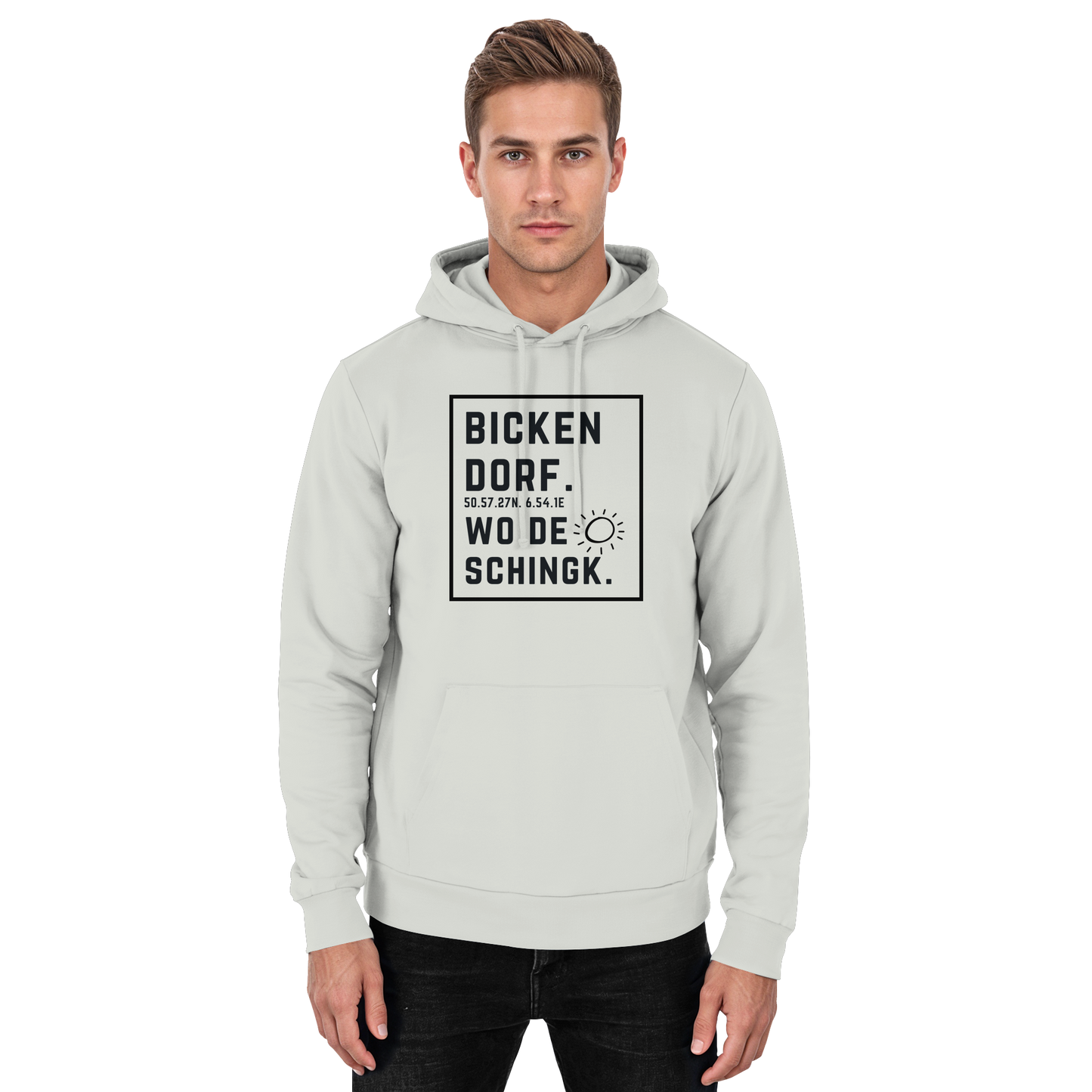 Wo de Sonn schingk - Bickendorf Druck  - Basic Unisex Hoodie