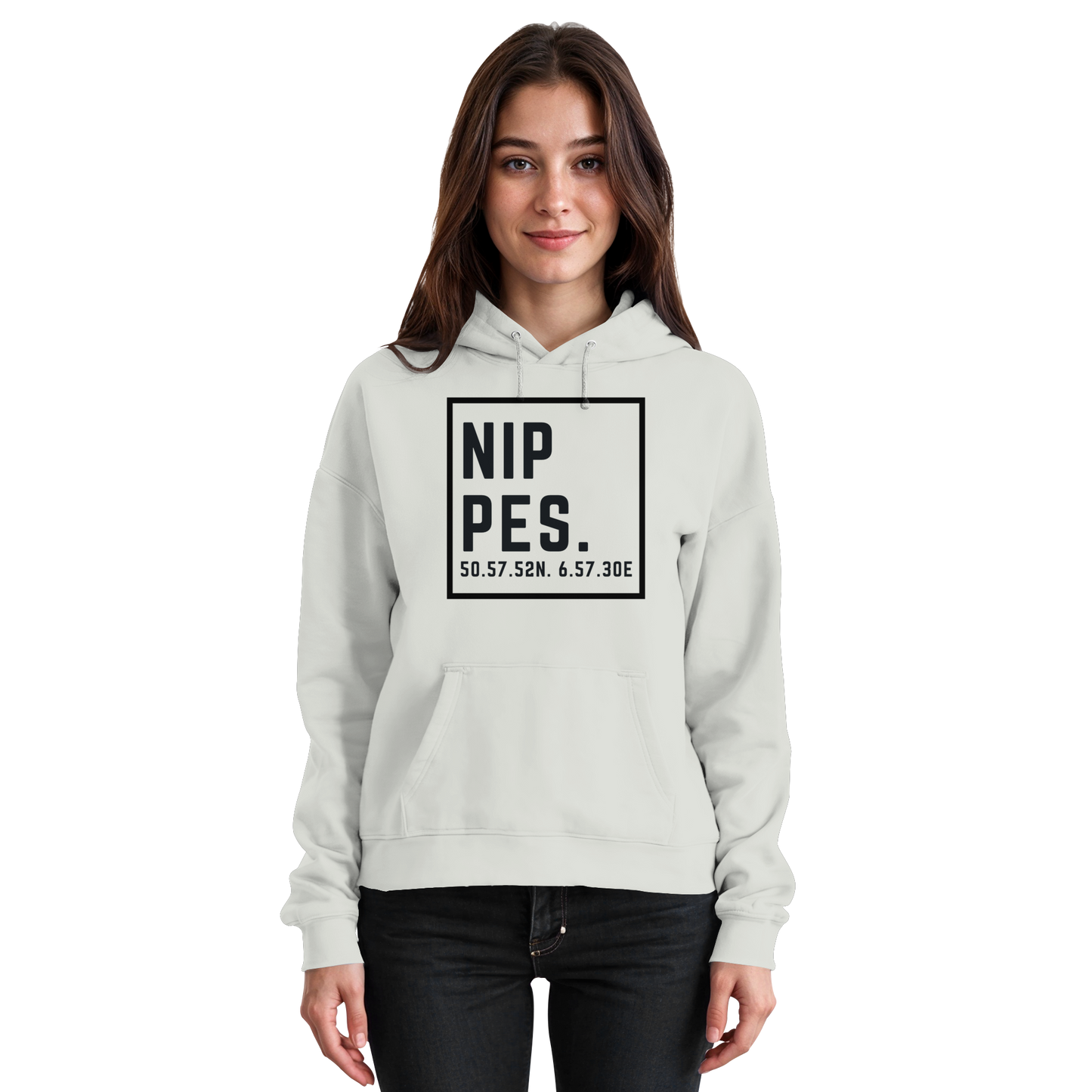 Nippes Koordinaten (großer Druck auf der Brust) - Basic Unisex Hoodie