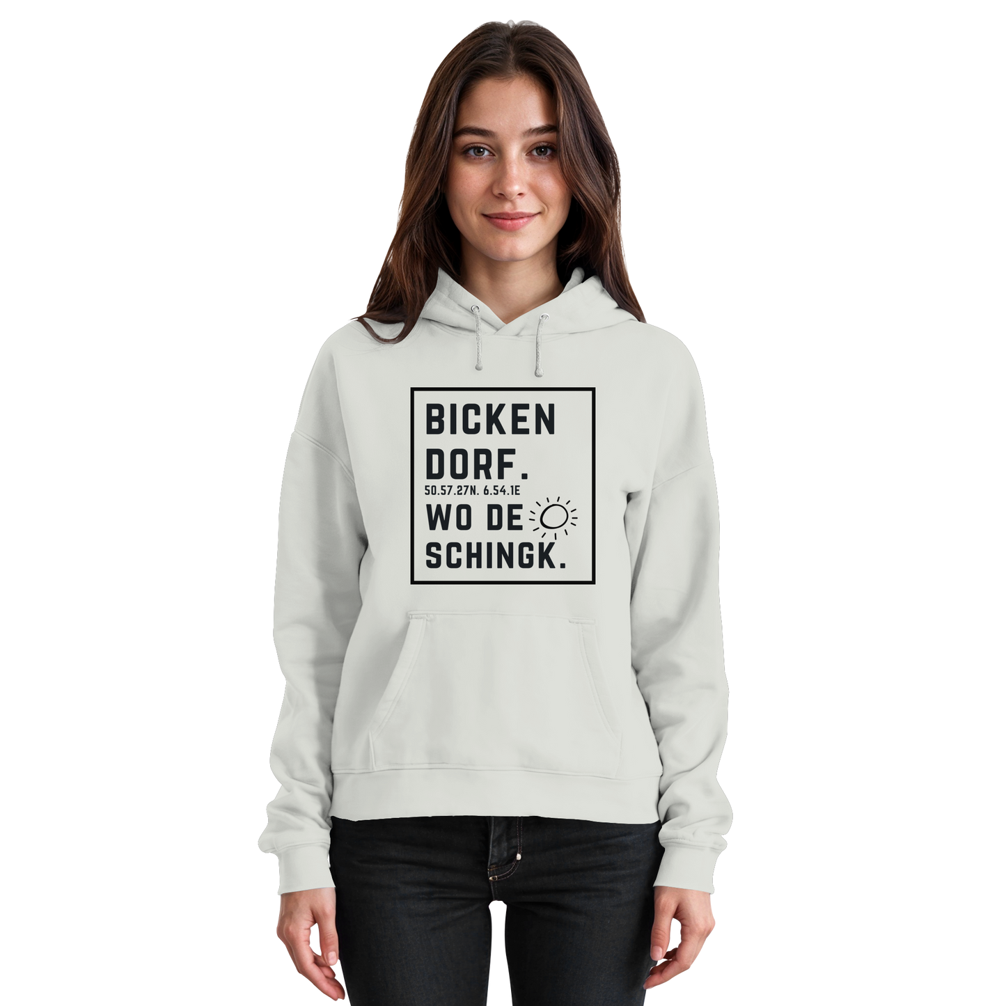 Wo de Sonn schingk - Bickendorf Druck  - Basic Unisex Hoodie