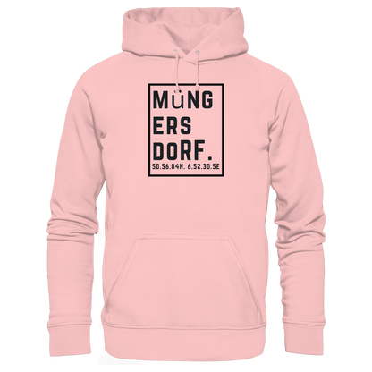 Müngersdorf Koordinaten (großer Druck auf der Brust) - Basic Unisex Hoodie