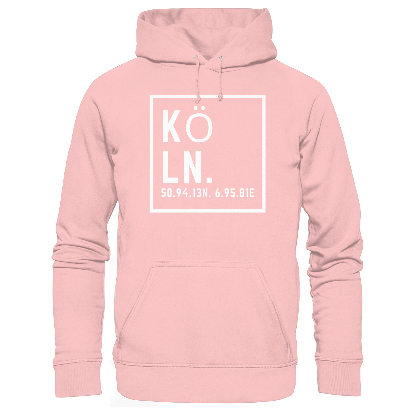 Köln Koordinaten (großer Druck auf der Brust) - Basic Unisex Hoodie