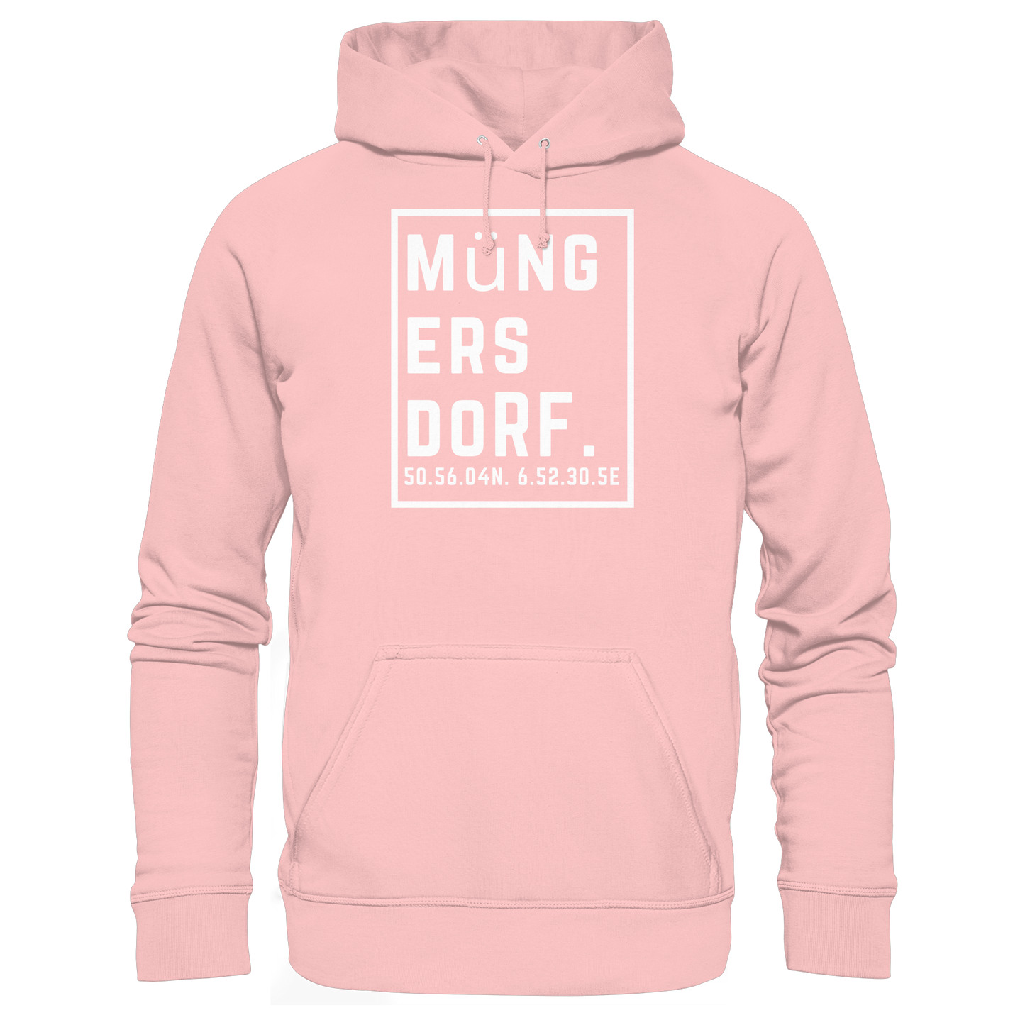 Müngersdorf Koordinaten (großer Druck auf der Brust) - Basic Unisex Hoodie
