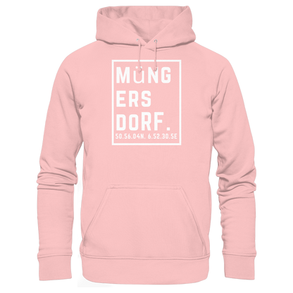 Müngersdorf Koordinaten (großer Druck auf der Brust) - Basic Unisex Hoodie