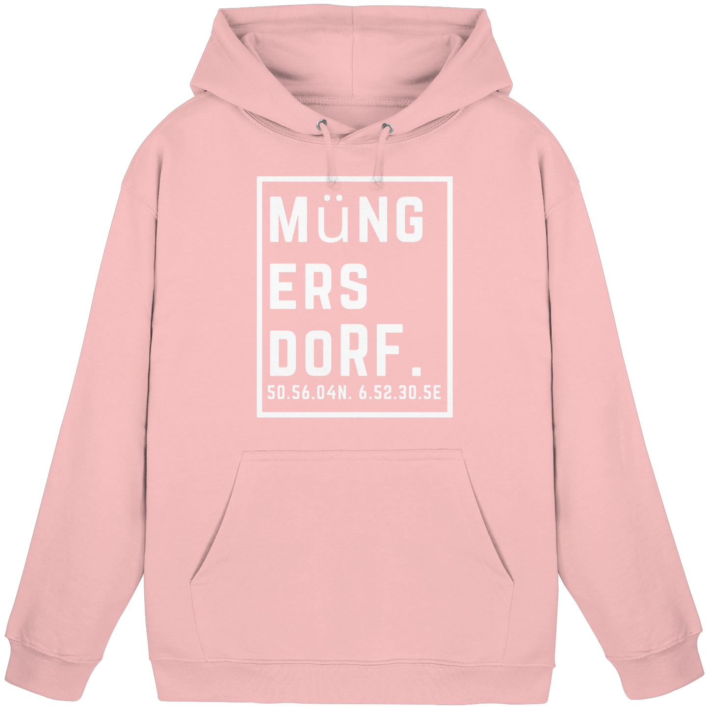 Müngersdorf Koordinaten (großer Druck auf der Brust) - Basic Unisex Hoodie