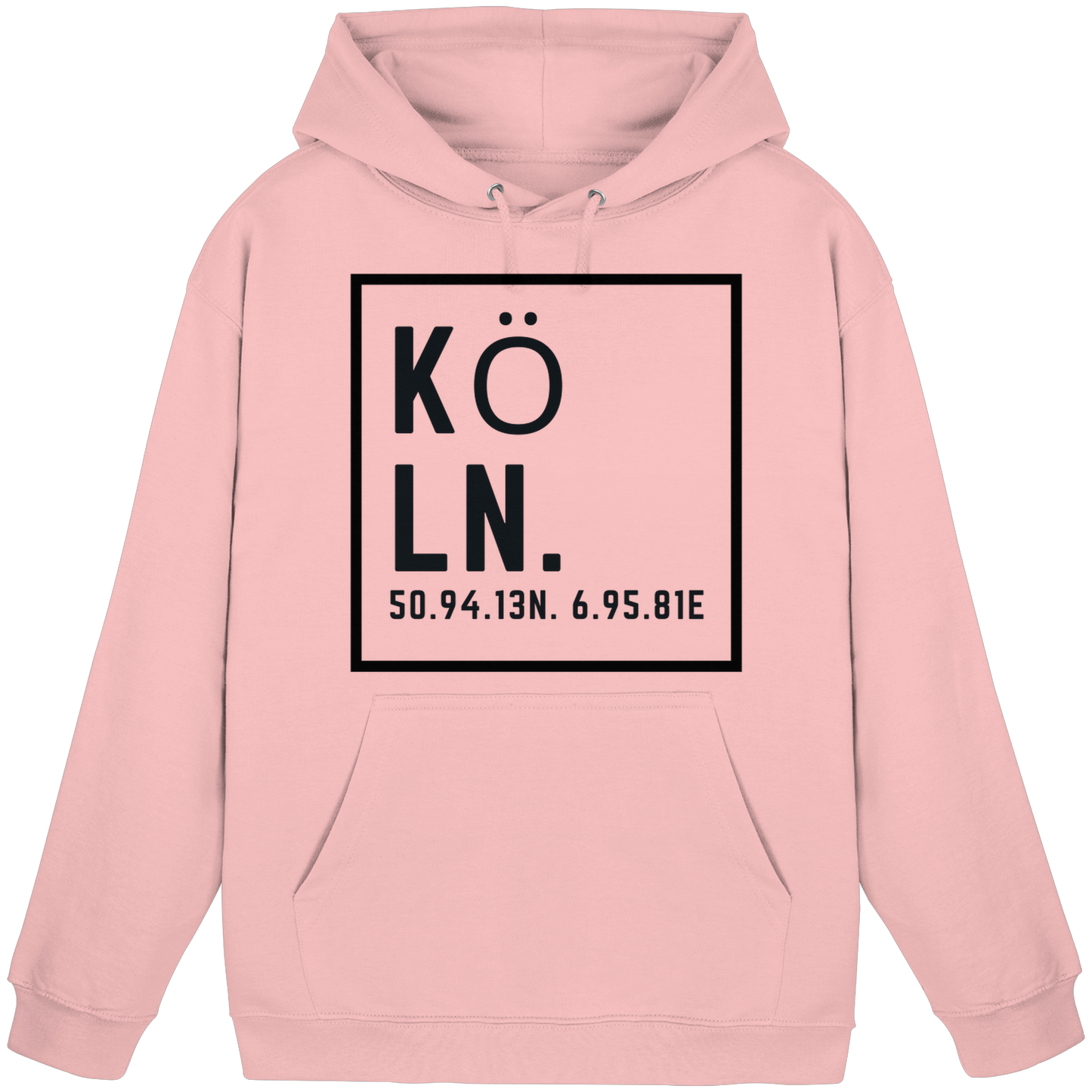 Köln Koordinaten (großer Druck auf der Brust) - Basic Unisex Hoodie