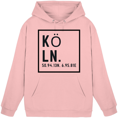 Köln Koordinaten (großer Druck auf der Brust) - Basic Unisex Hoodie