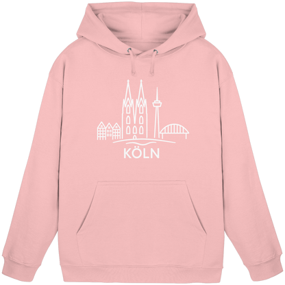Köln Skyline (großer Druck auf der Brust) - Basic Unisex Hoodie