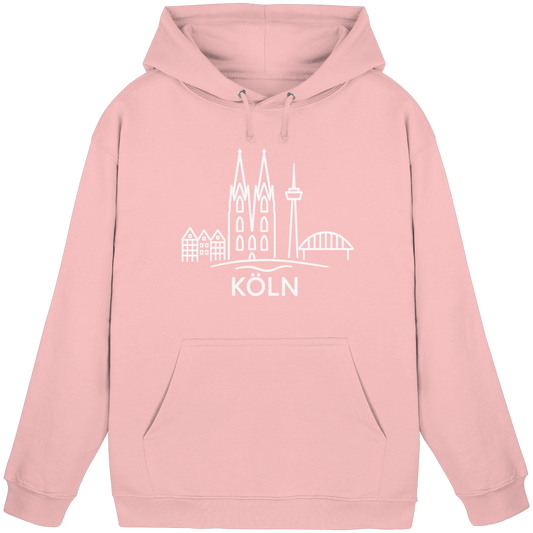 Köln Skyline (großer Druck auf der Brust) - Basic Unisex Hoodie