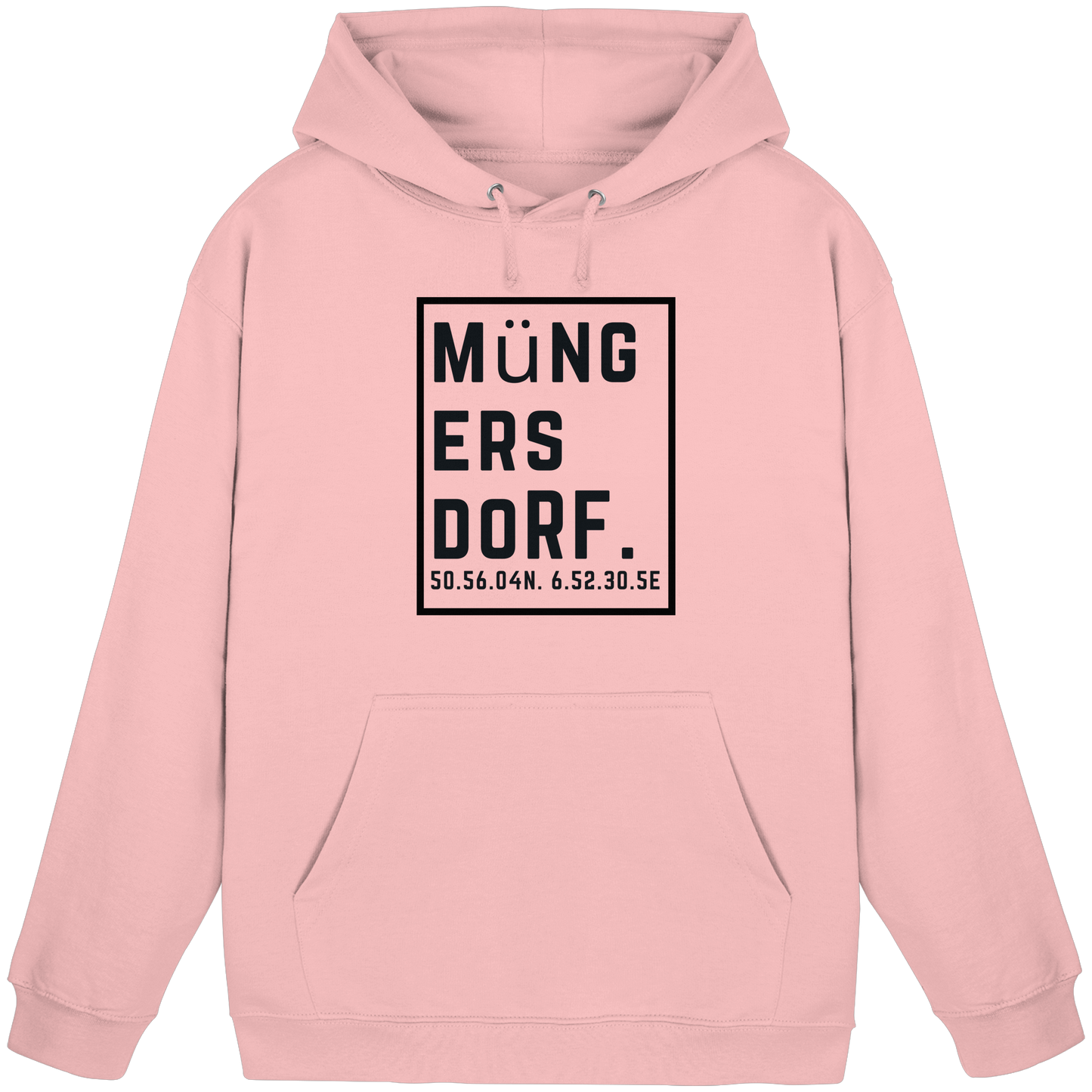 Müngersdorf Koordinaten (großer Druck auf der Brust) - Basic Unisex Hoodie