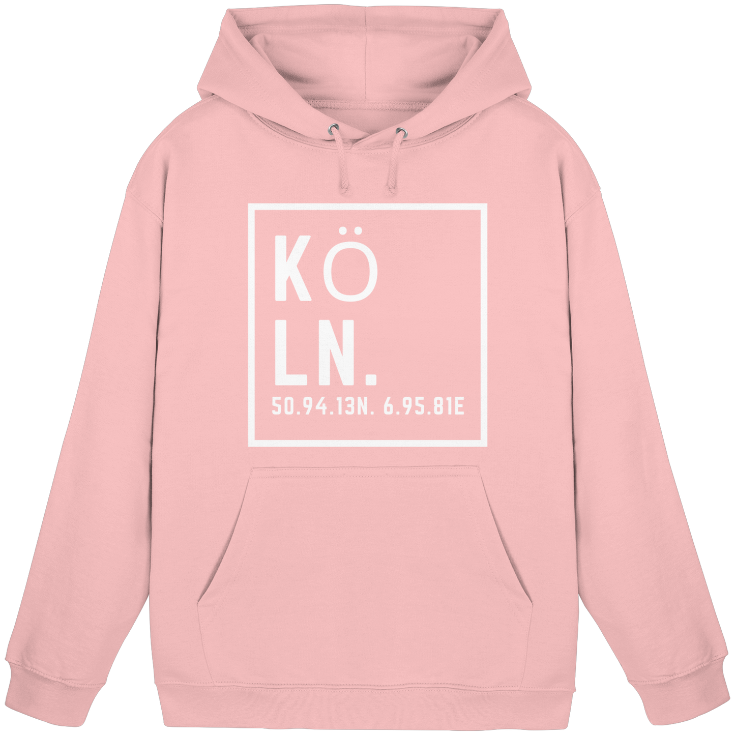 Köln Koordinaten (großer Druck auf der Brust) - Basic Unisex Hoodie