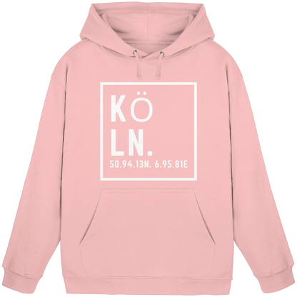 Köln Koordinaten (großer Druck auf der Brust) - Basic Unisex Hoodie