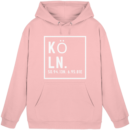 Köln Koordinaten (großer Druck auf der Brust) - Basic Unisex Hoodie