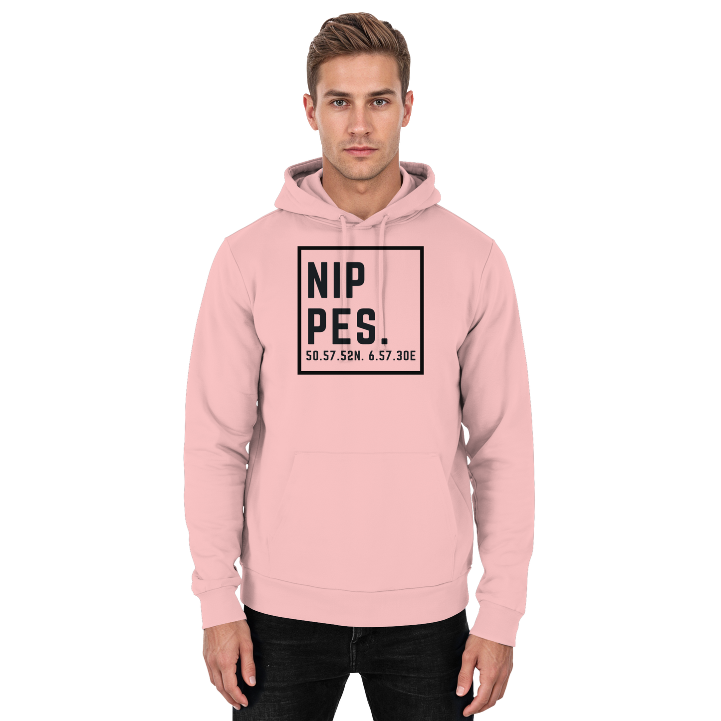 Nippes Koordinaten (großer Druck auf der Brust) - Basic Unisex Hoodie
