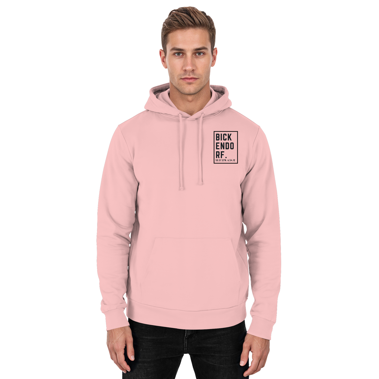 Bickendorf Koordinaten (kleiner Druck auf der Brust) - Basic Unisex Hoodie