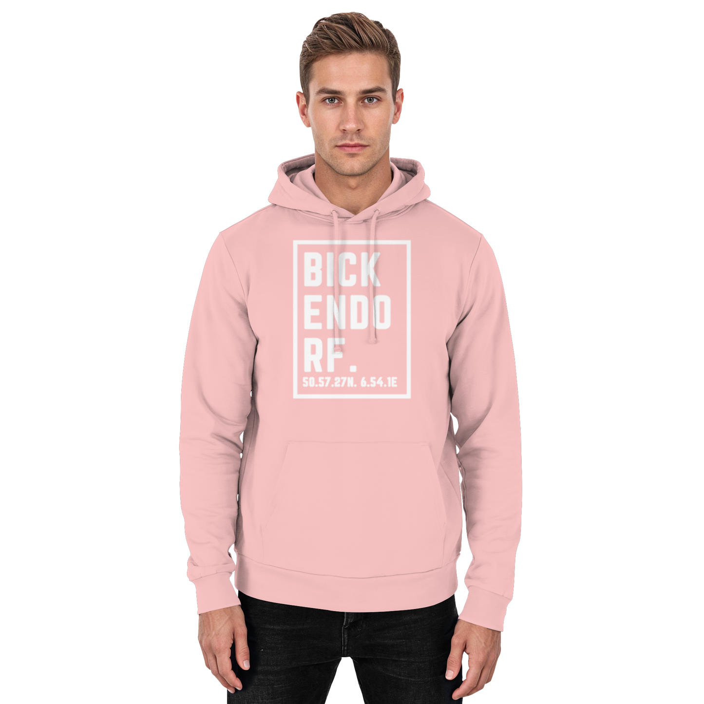 Bickendorf Koordinaten (großer Druck auf der Brust) - Basic Unisex Hoodie
