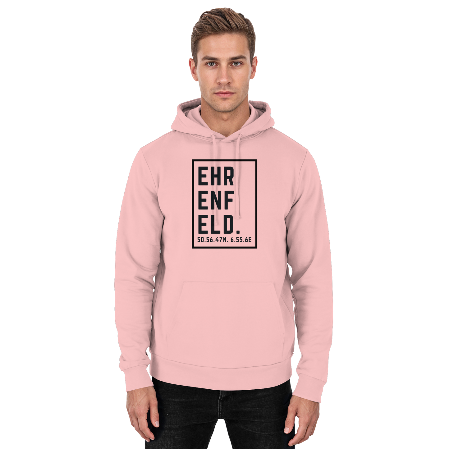 Ehrenfeld Koordinaten (großer Druck auf der Brust) - Basic Unisex Hoodie