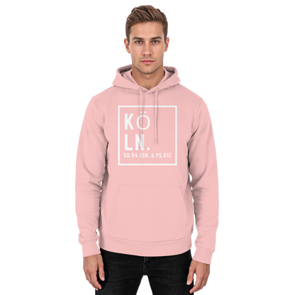 Köln Koordinaten (großer Druck auf der Brust) - Basic Unisex Hoodie