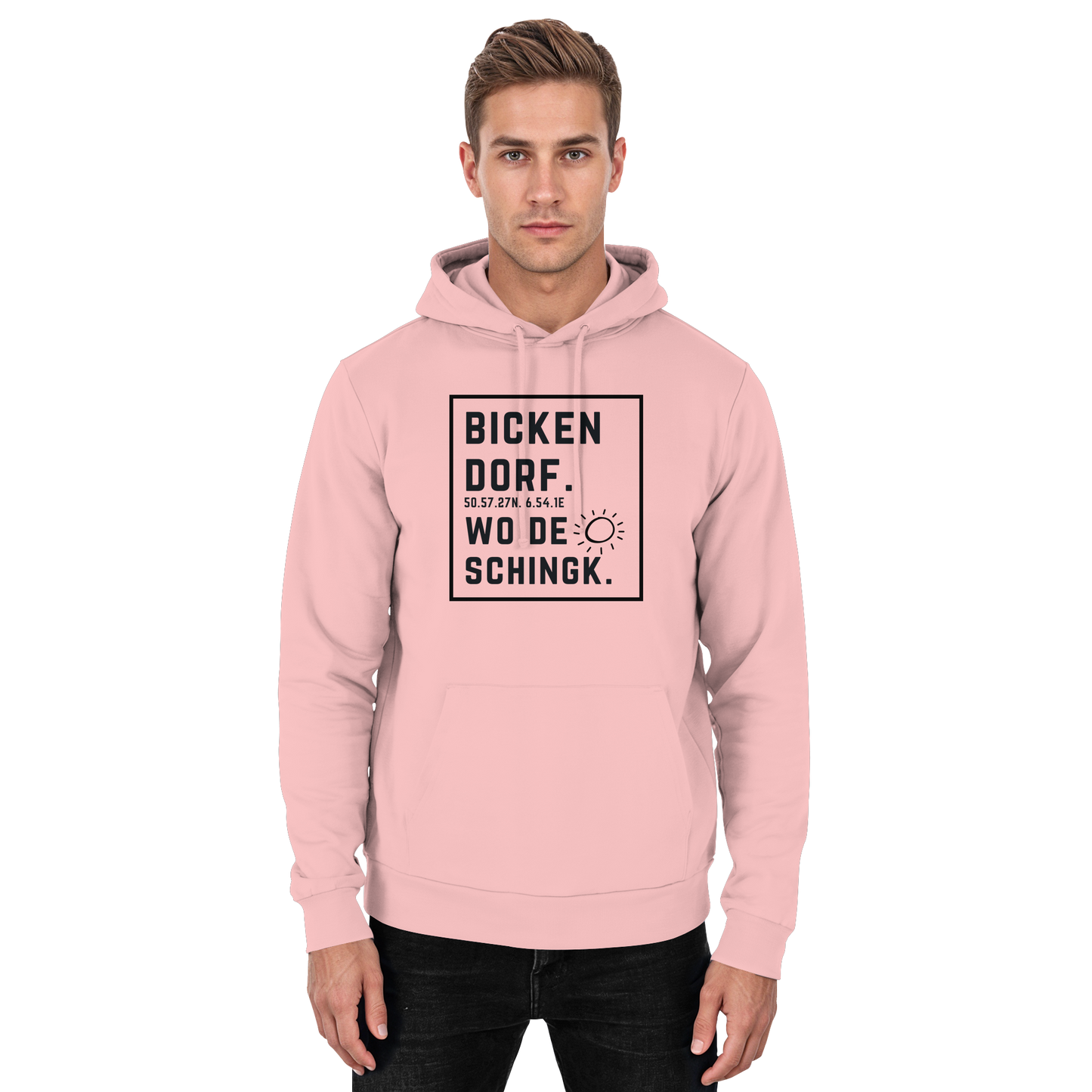 Wo de Sonn schingk - Bickendorf Druck  - Basic Unisex Hoodie