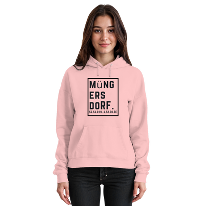 Müngersdorf Koordinaten (großer Druck auf der Brust) - Basic Unisex Hoodie