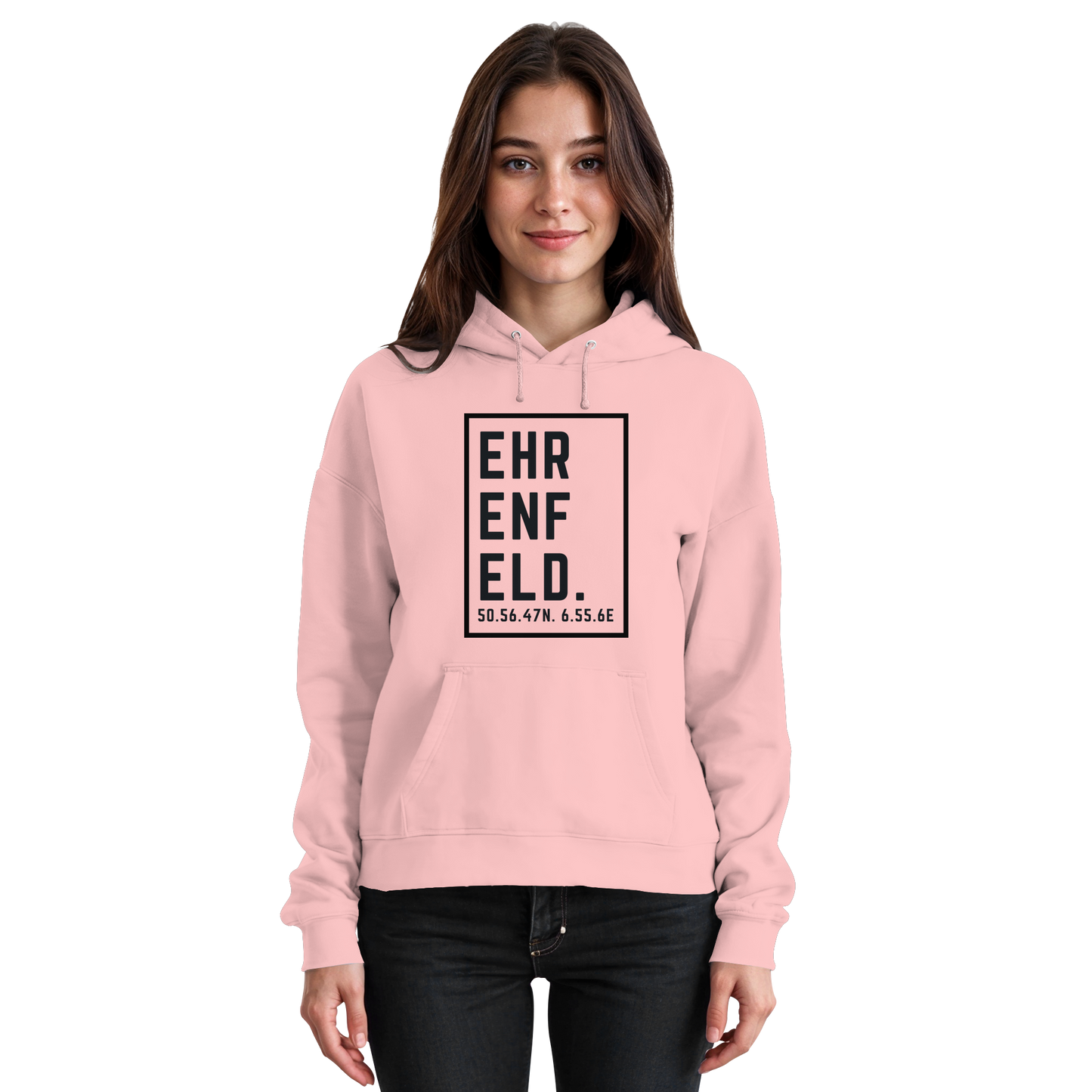 Ehrenfeld Koordinaten (großer Druck auf der Brust) - Basic Unisex Hoodie