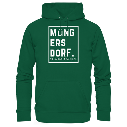 Müngersdorf Koordinaten (großer Druck auf der Brust) - Basic Unisex Hoodie