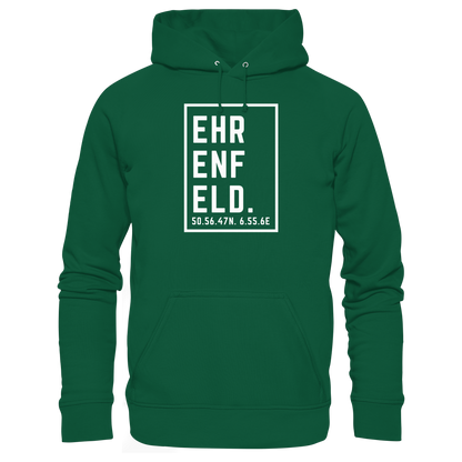 Ehrenfeld Koordinaten (großer Druck auf der Brust) - Basic Unisex Hoodie