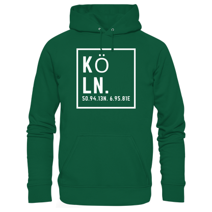 Köln Koordinaten (großer Druck auf der Brust) - Basic Unisex Hoodie