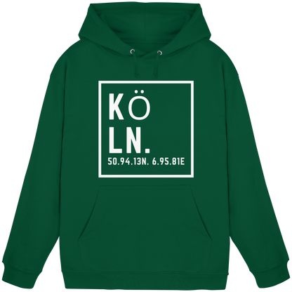 Köln Koordinaten (großer Druck auf der Brust) - Basic Unisex Hoodie