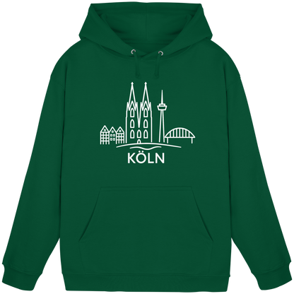 Köln Skyline (großer Druck auf der Brust) - Basic Unisex Hoodie