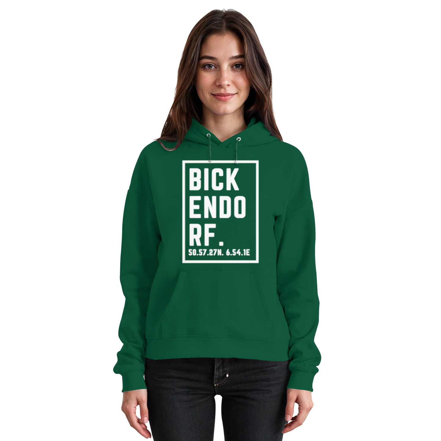 Bickendorf Koordinaten (großer Druck auf der Brust) - Basic Unisex Hoodie