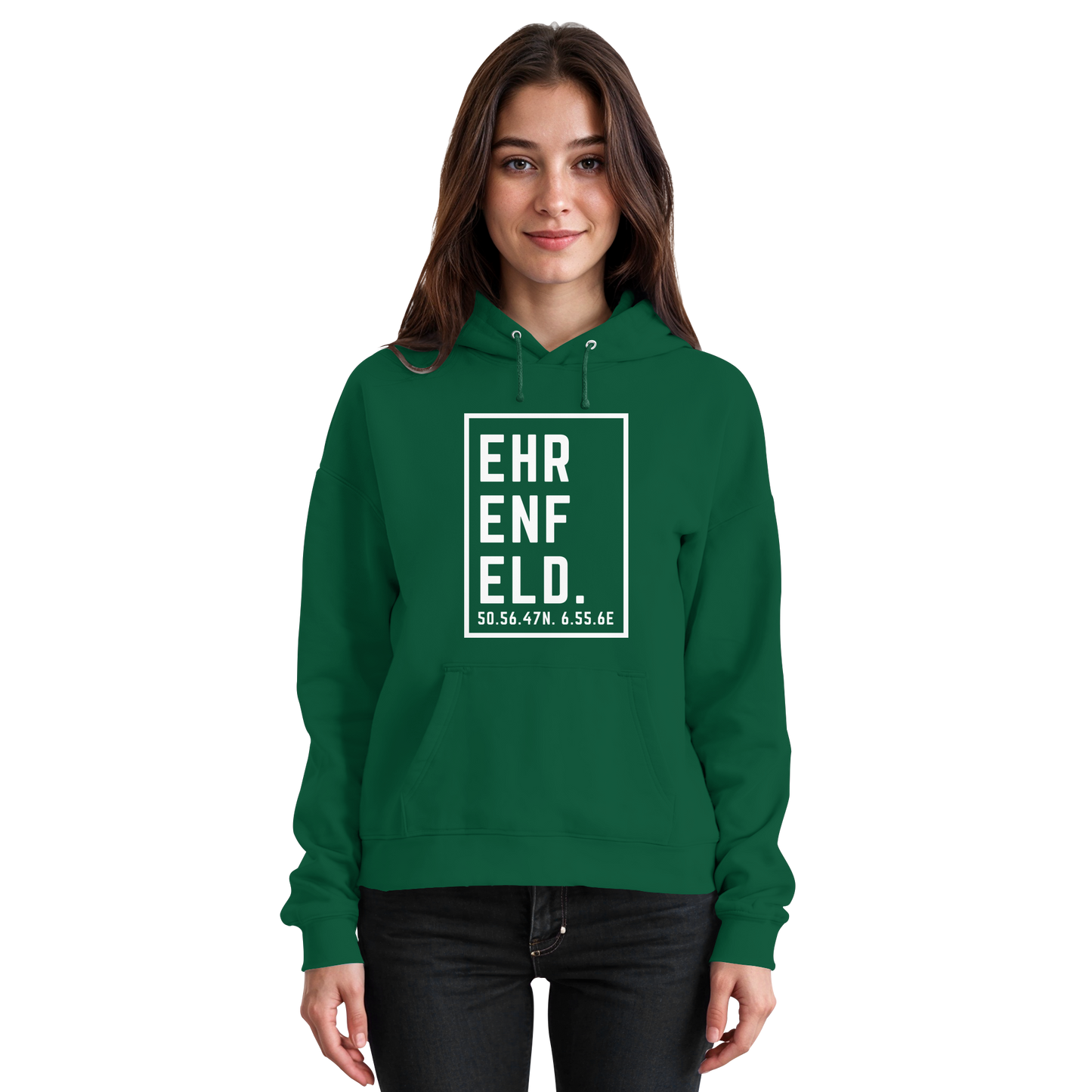 Ehrenfeld Koordinaten (großer Druck auf der Brust) - Basic Unisex Hoodie